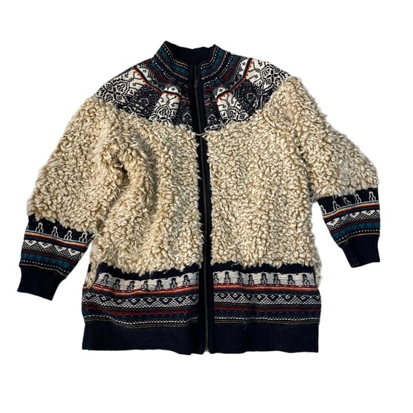 NWT Anthropologie Pilcro Size Medium Longline Sherpa Bomber Jacket $398 - Picture 3 of 8